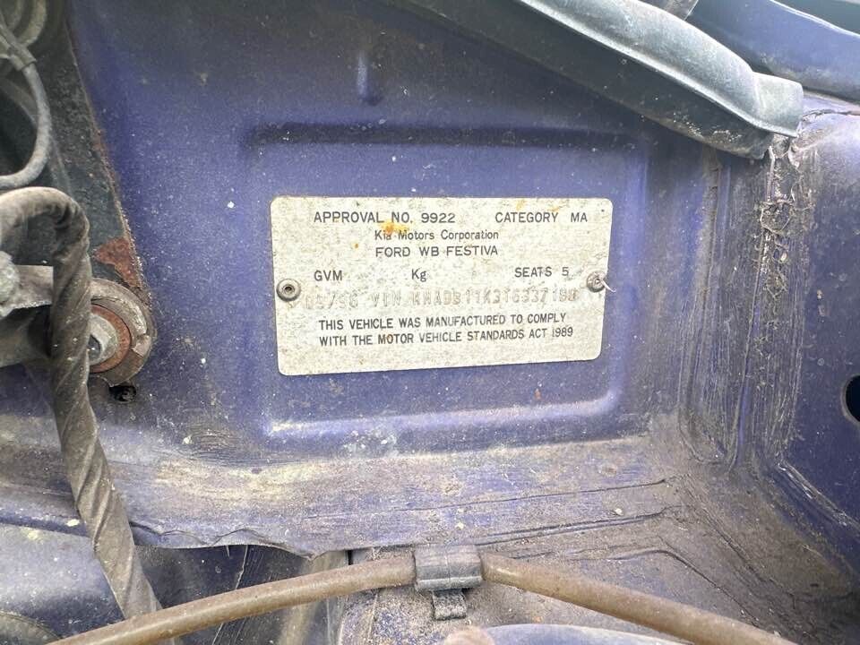 1996 Ford Festiva Bonnet Cable #B217