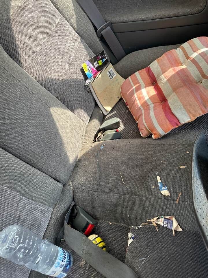 1992 Honda Integra Seat Belt Stalk Centre Rear #B196