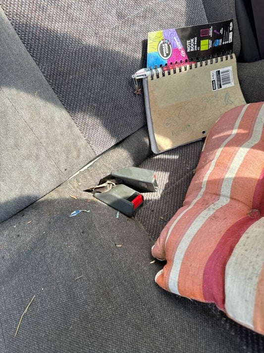 1992 Honda Integra Seat Belt Stalk LH Rear #B196