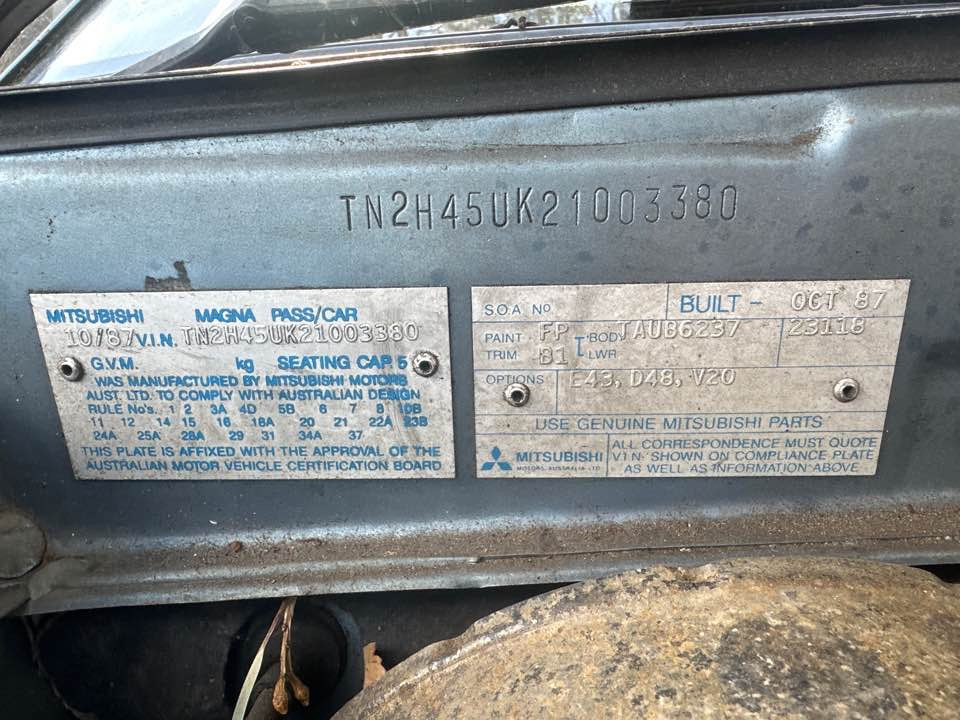 1987 Mitsubishi Magna Brake Pedal #B344